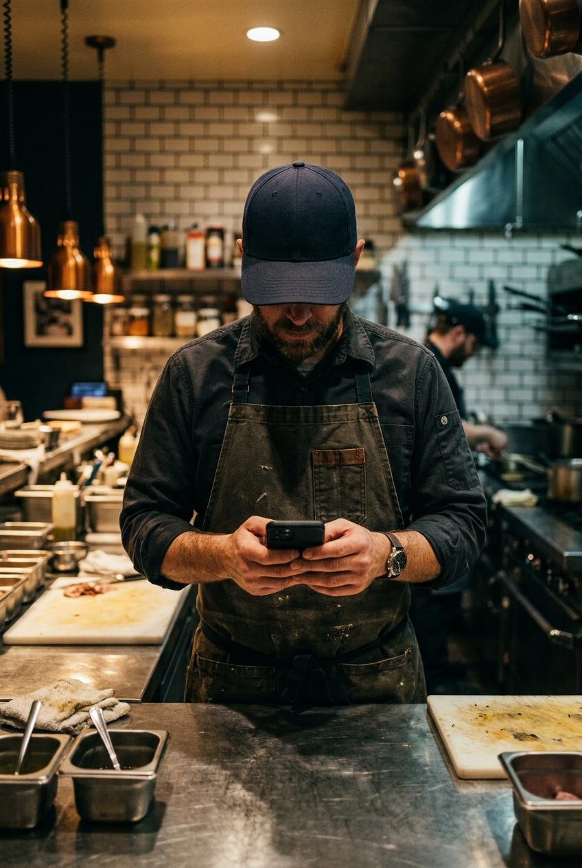 A busy independent restaurant kitchen at service